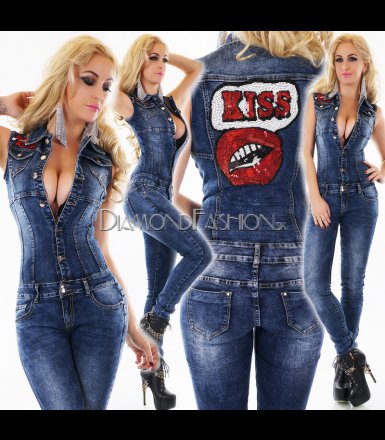 Jeansový overal DENIM Kiss Glitz