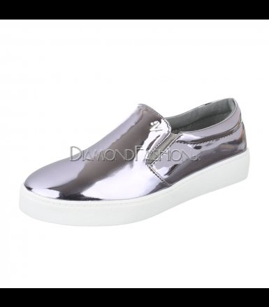 Metalické Slip-On mokasíny